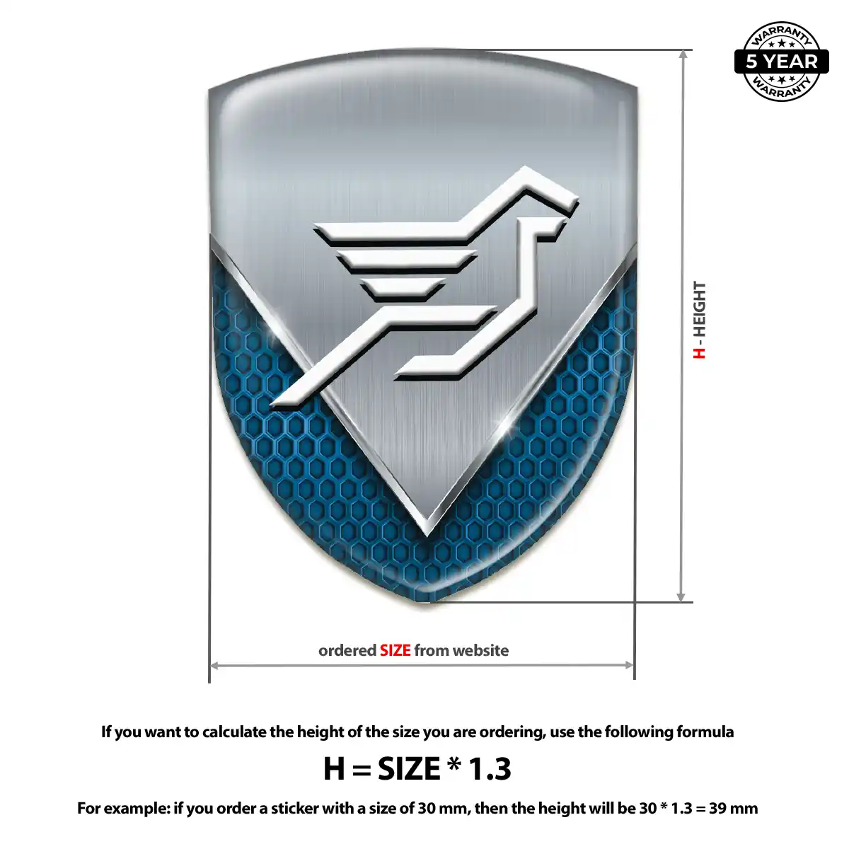 Hamman Epoxy Domed Sticker Sport Tuning