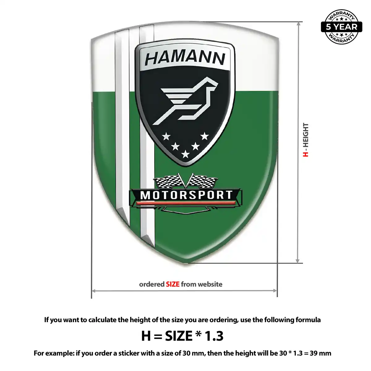 Hamman Gel Badge Sticker Exterior Luxe