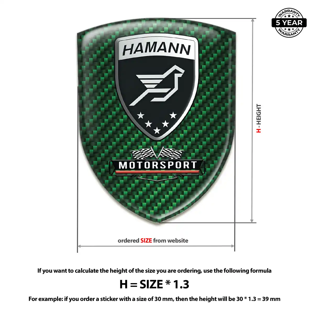 Hamman Gel Badge Sticker Interior Elegance