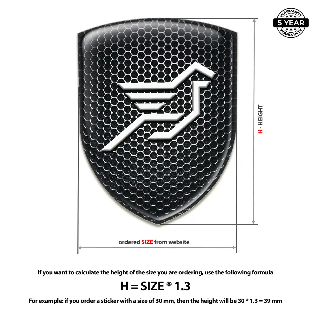 Hamman Gel Badge Sticker Interior Luxe