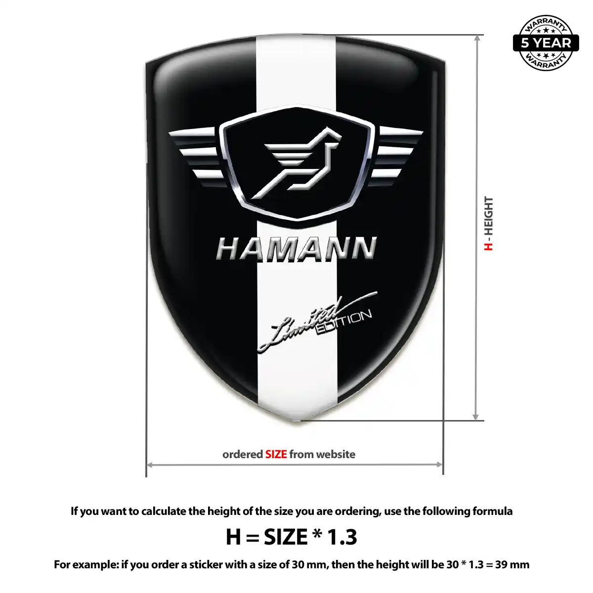 Hamman Gel Badge Sticker Premium Dome