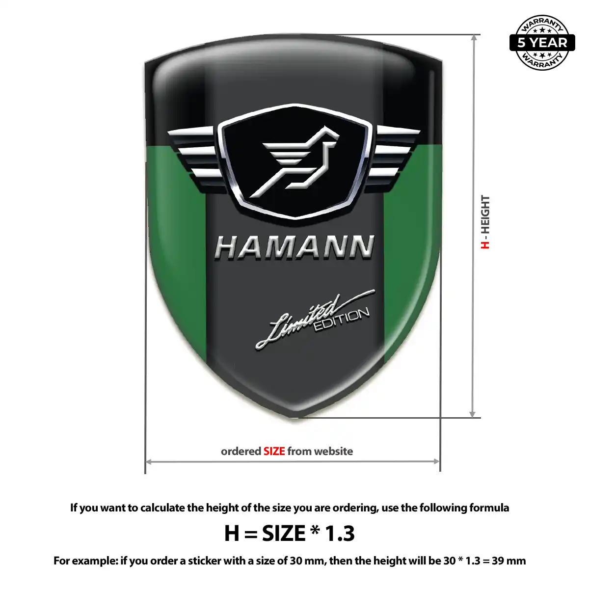 Hamman Gel Badge Sticker Prestige Line
