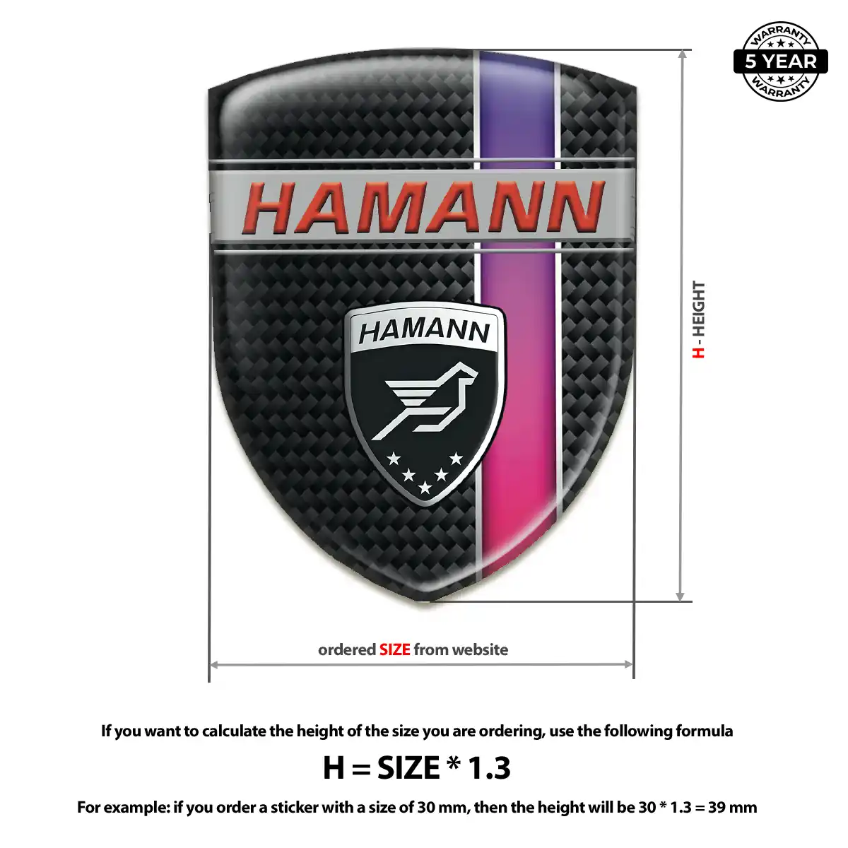 Hamman Gel Badge Sticker Prime Quality
