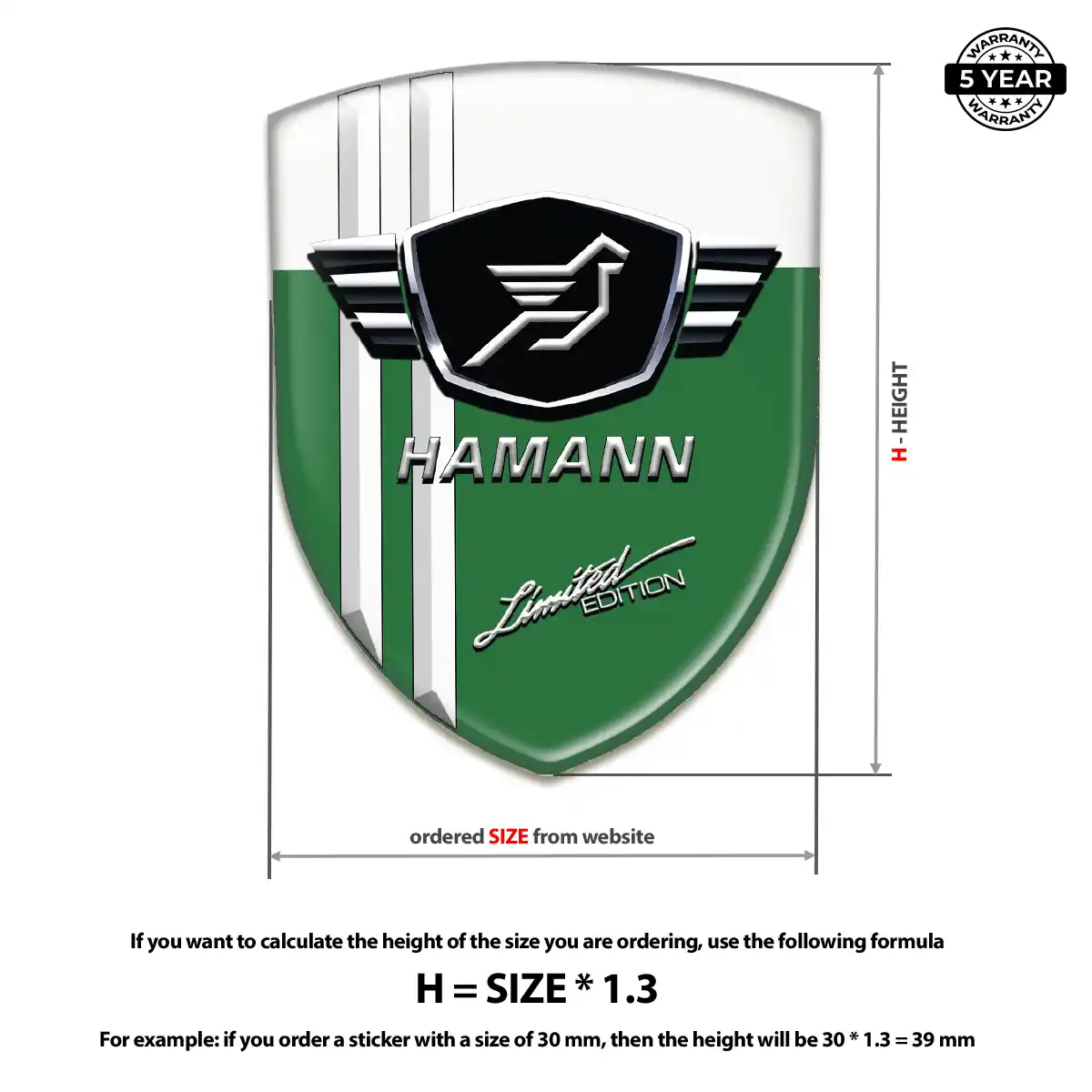 Hamman Gel Badge Sticker Refined Design