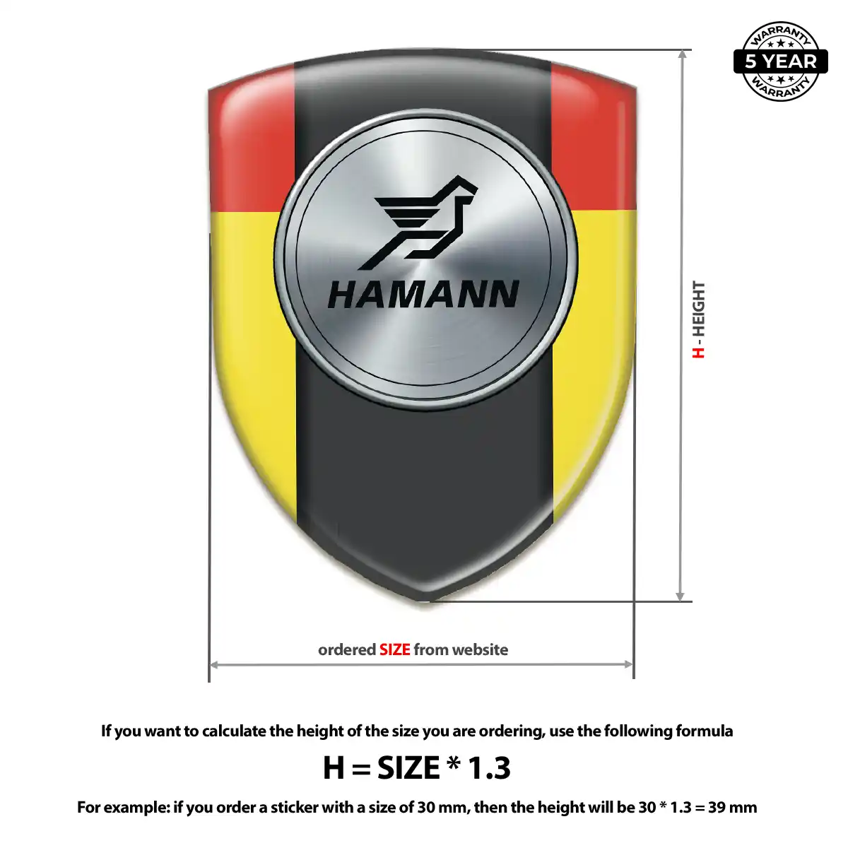 Hamman Gel Badge Sticker Resin Elite