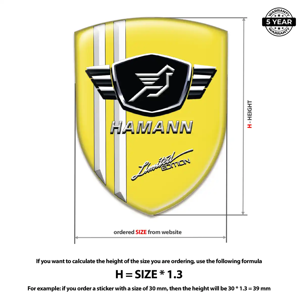Hamman Gel Badge Sticker Sleek Style