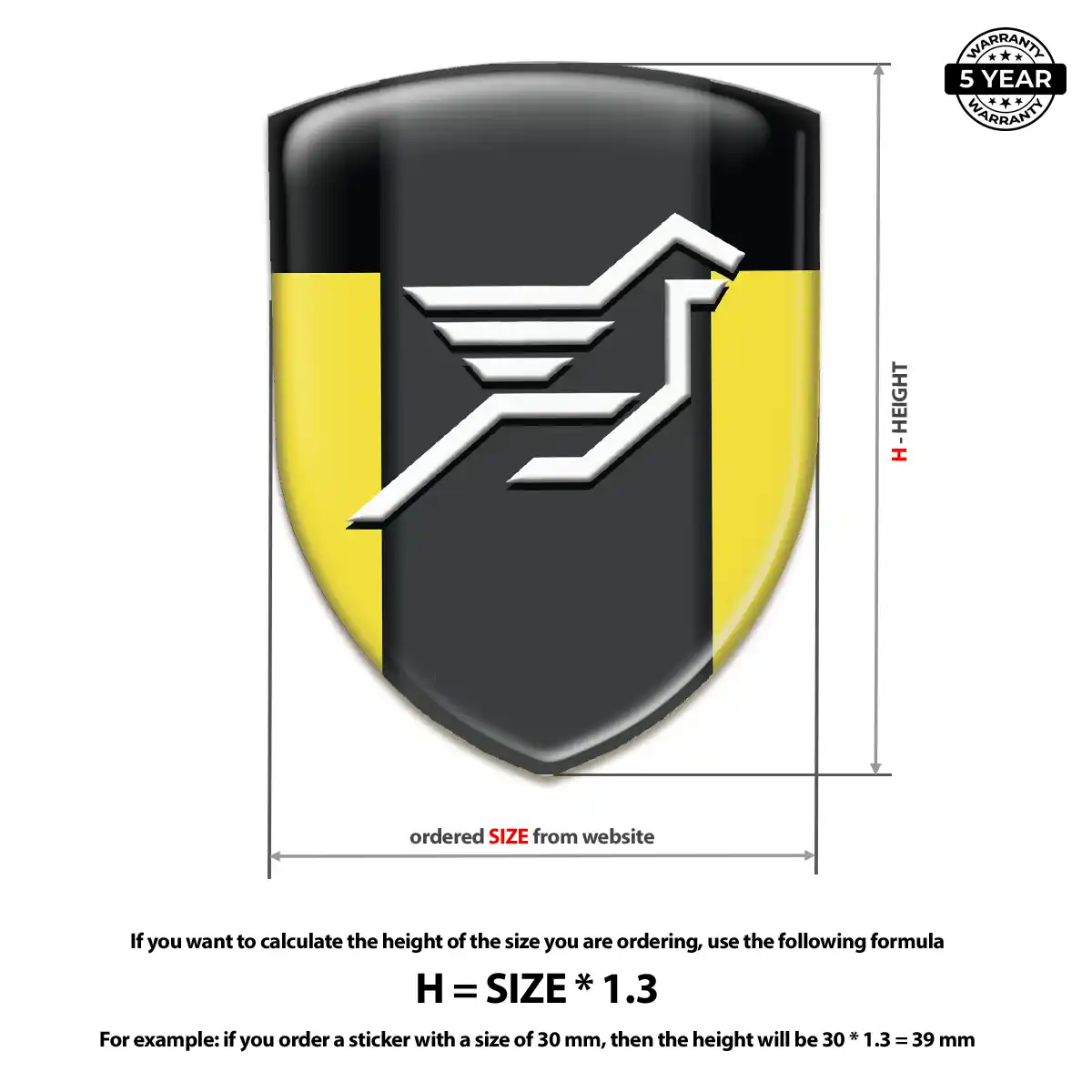 Hamman Gel Emblem Sticker Cabin Style