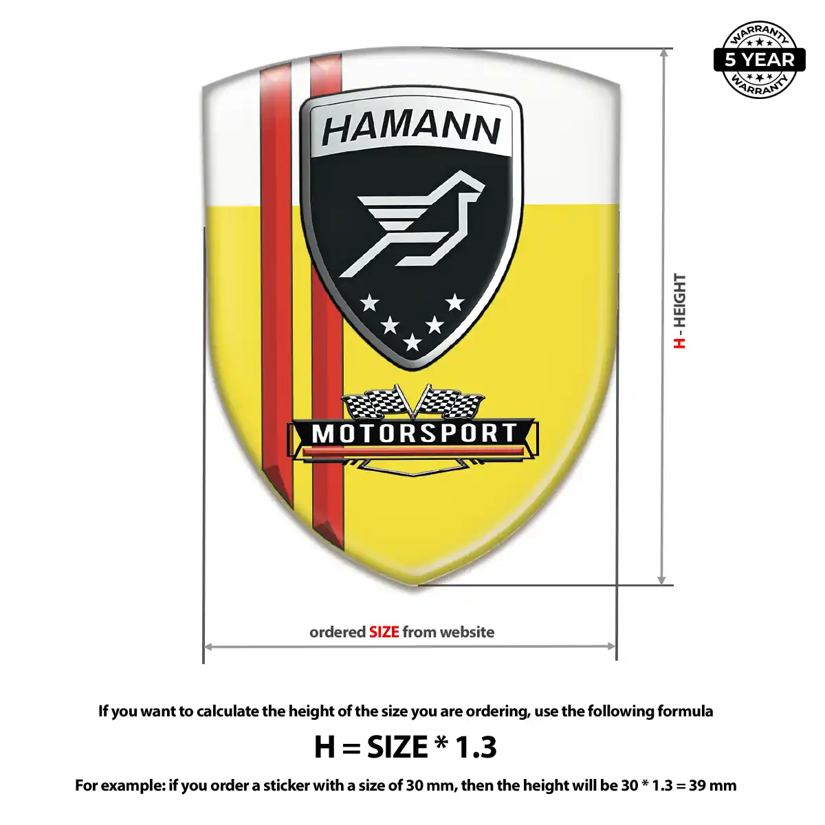 Hamman Gel Emblem Sticker Exterior Luxe