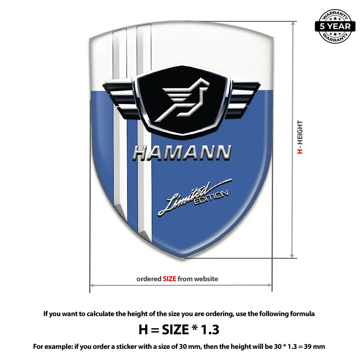 Hamman Gel Emblem Sticker Noble Edition