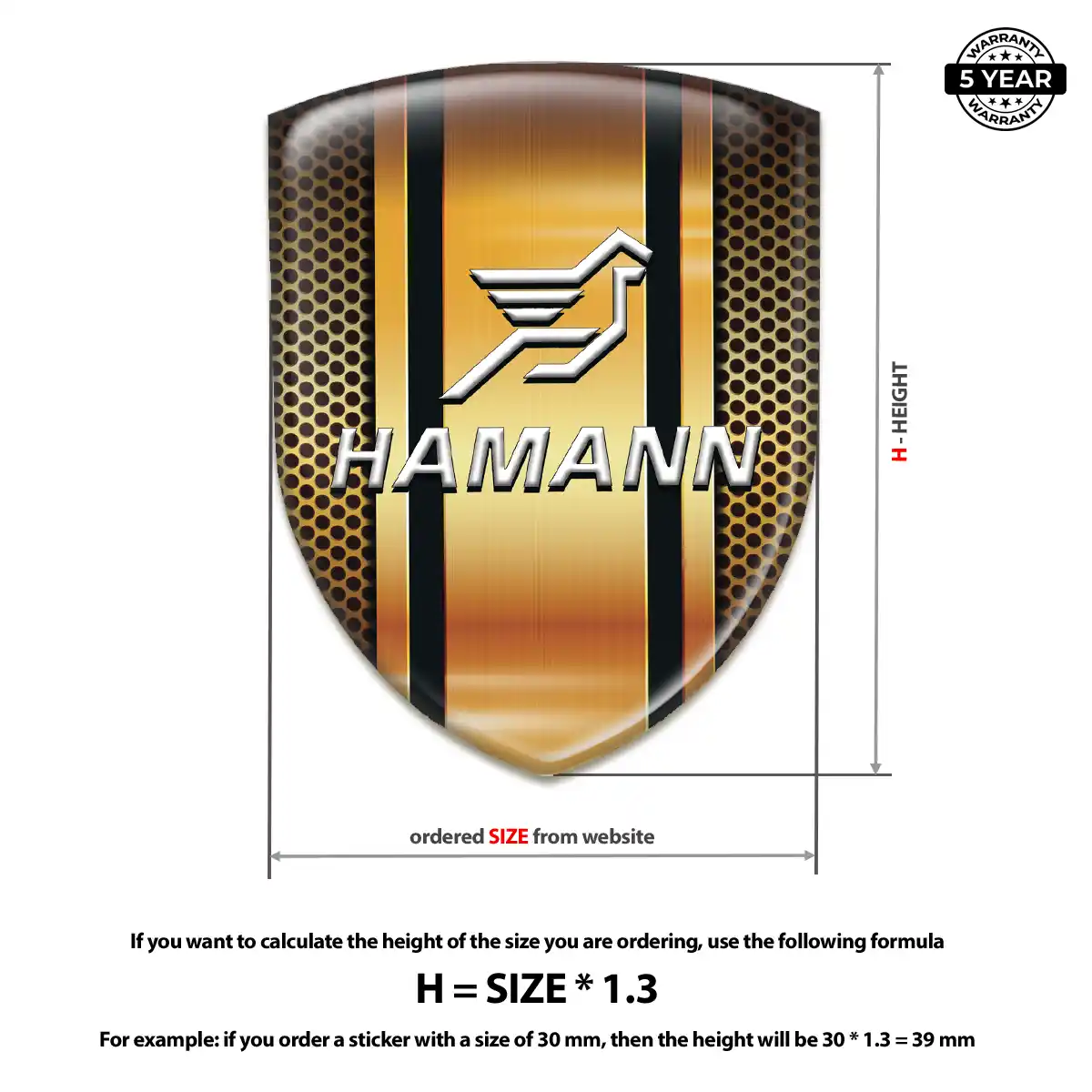 Hamman Gel Emblem Sticker Performance Style