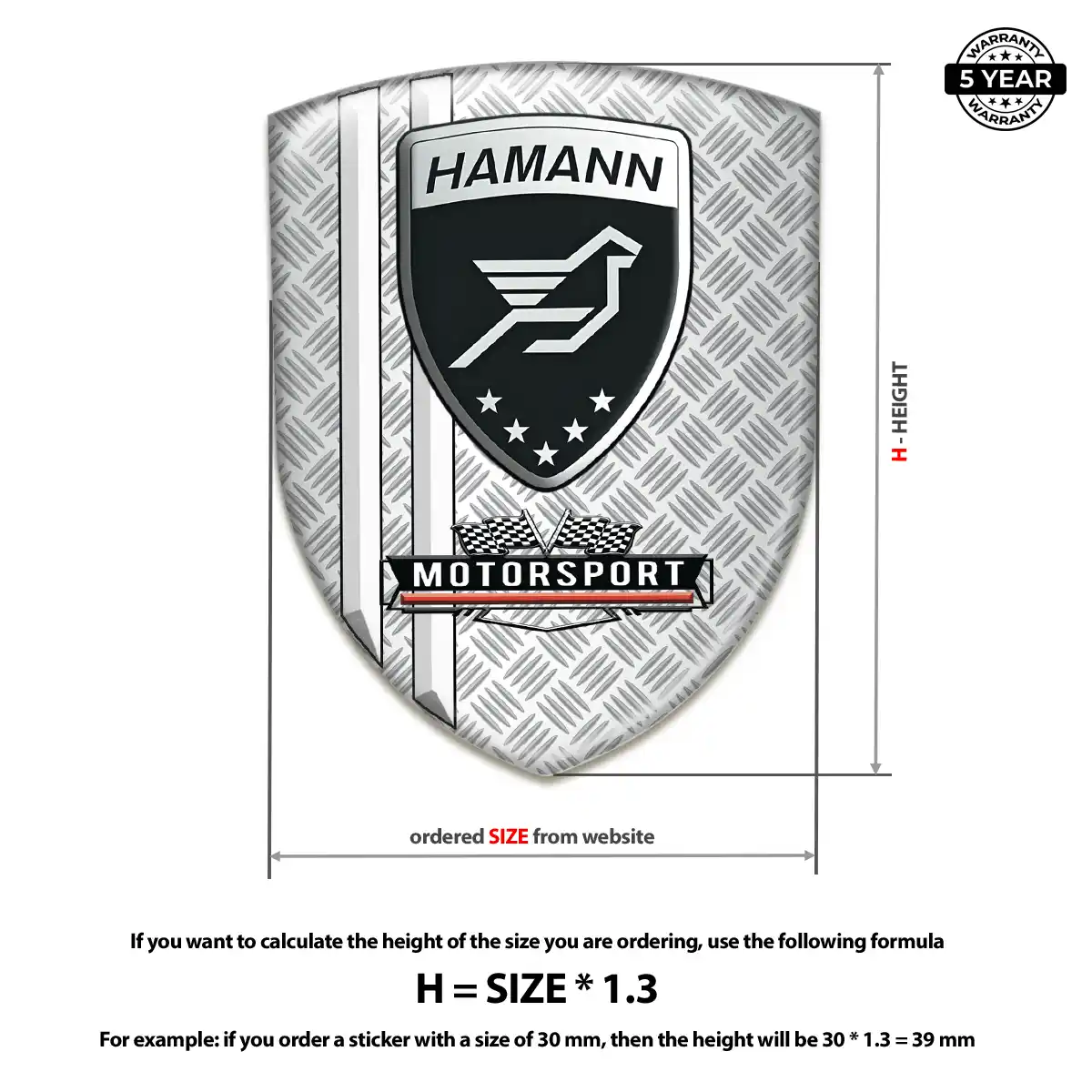 Hamman Gel Emblem Sticker Prestige Line