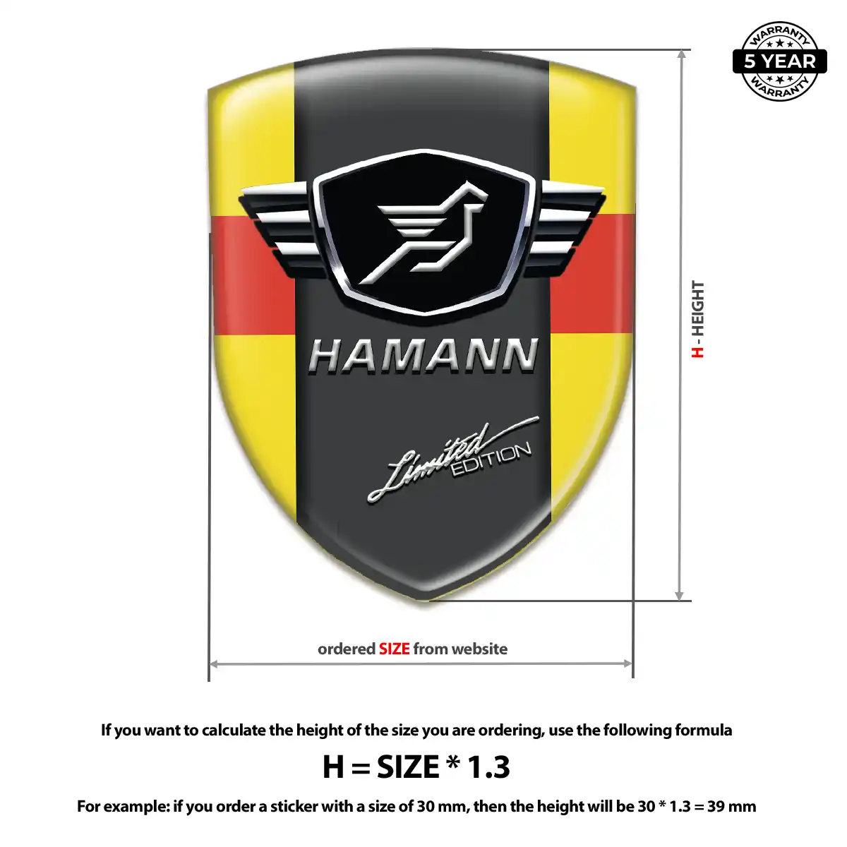 Hamman Gel Emblem Sticker Resin Elite