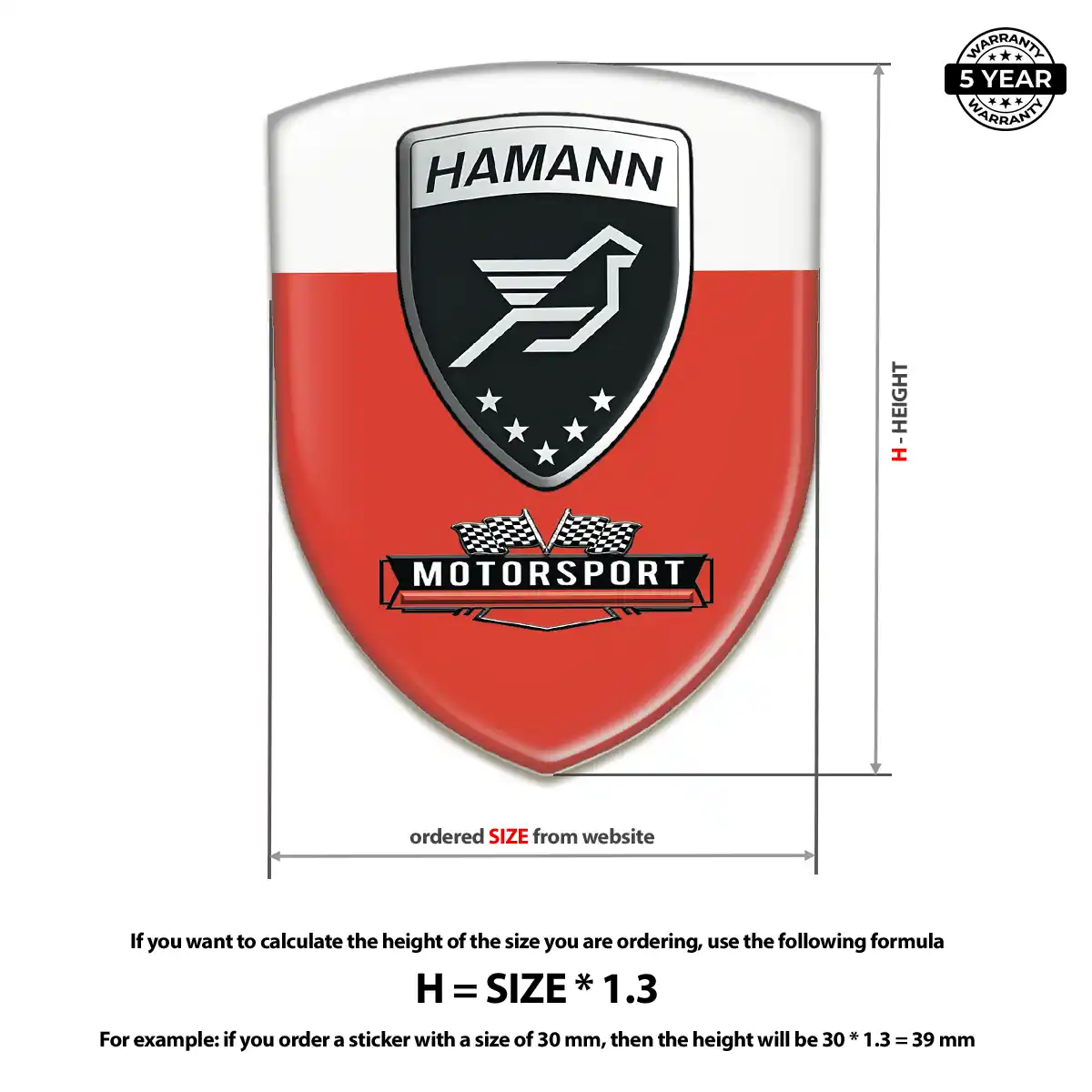 Hamman Gel Emblem Sticker Sleek Style