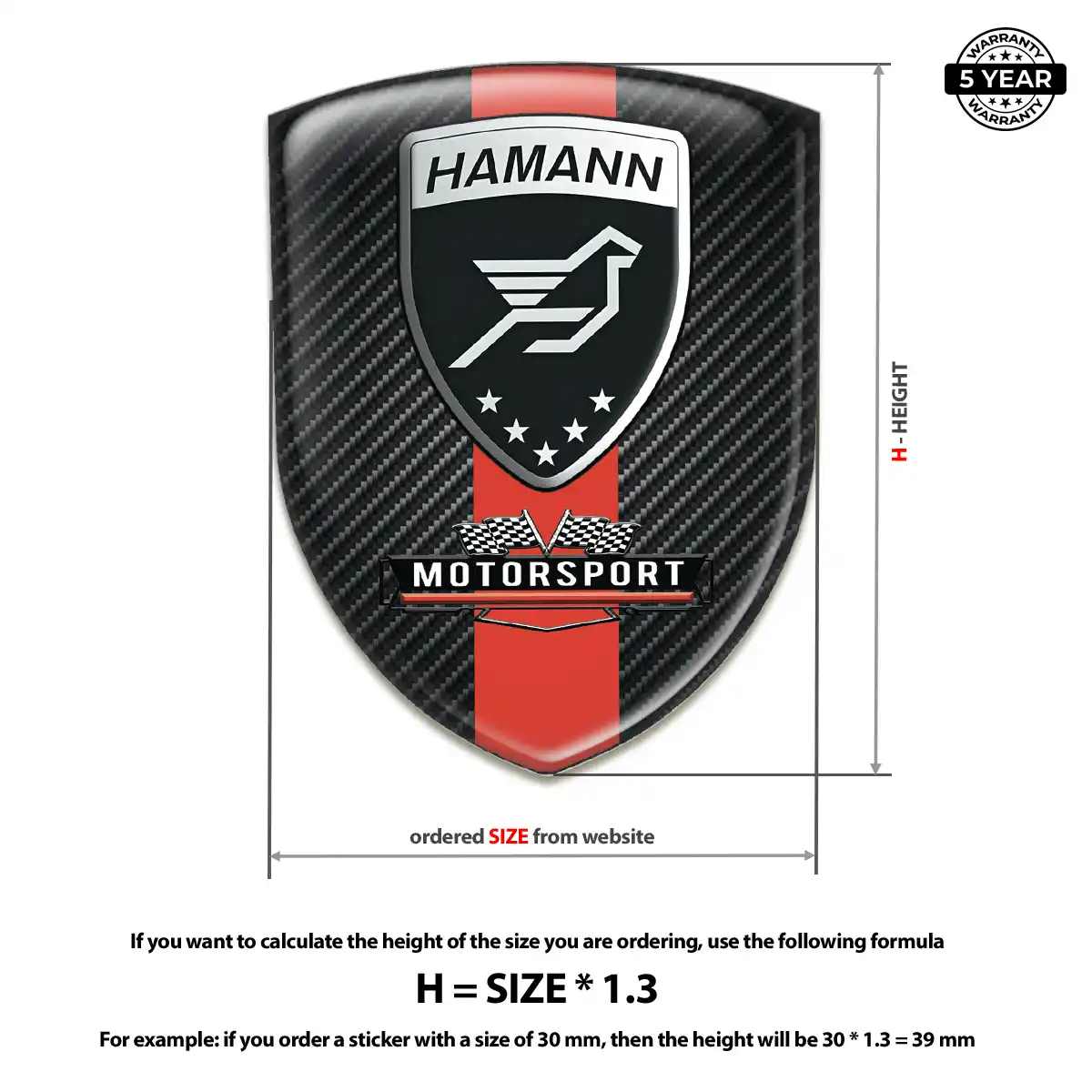 Hamman Gel Emblem Sticker Superior Craft