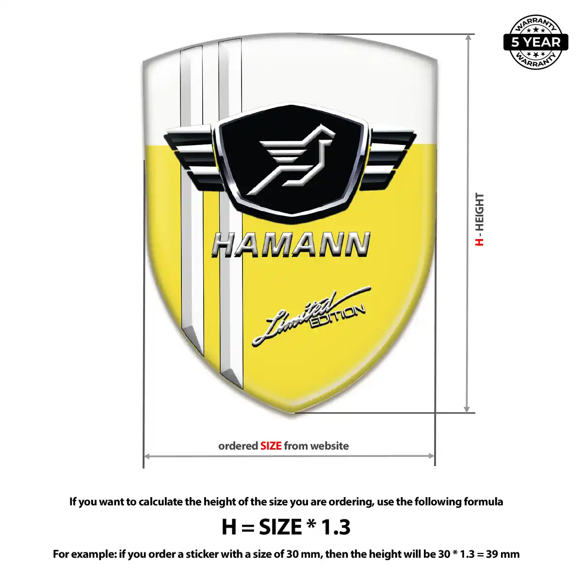 Hamman Logo Badge Resin Luxe
