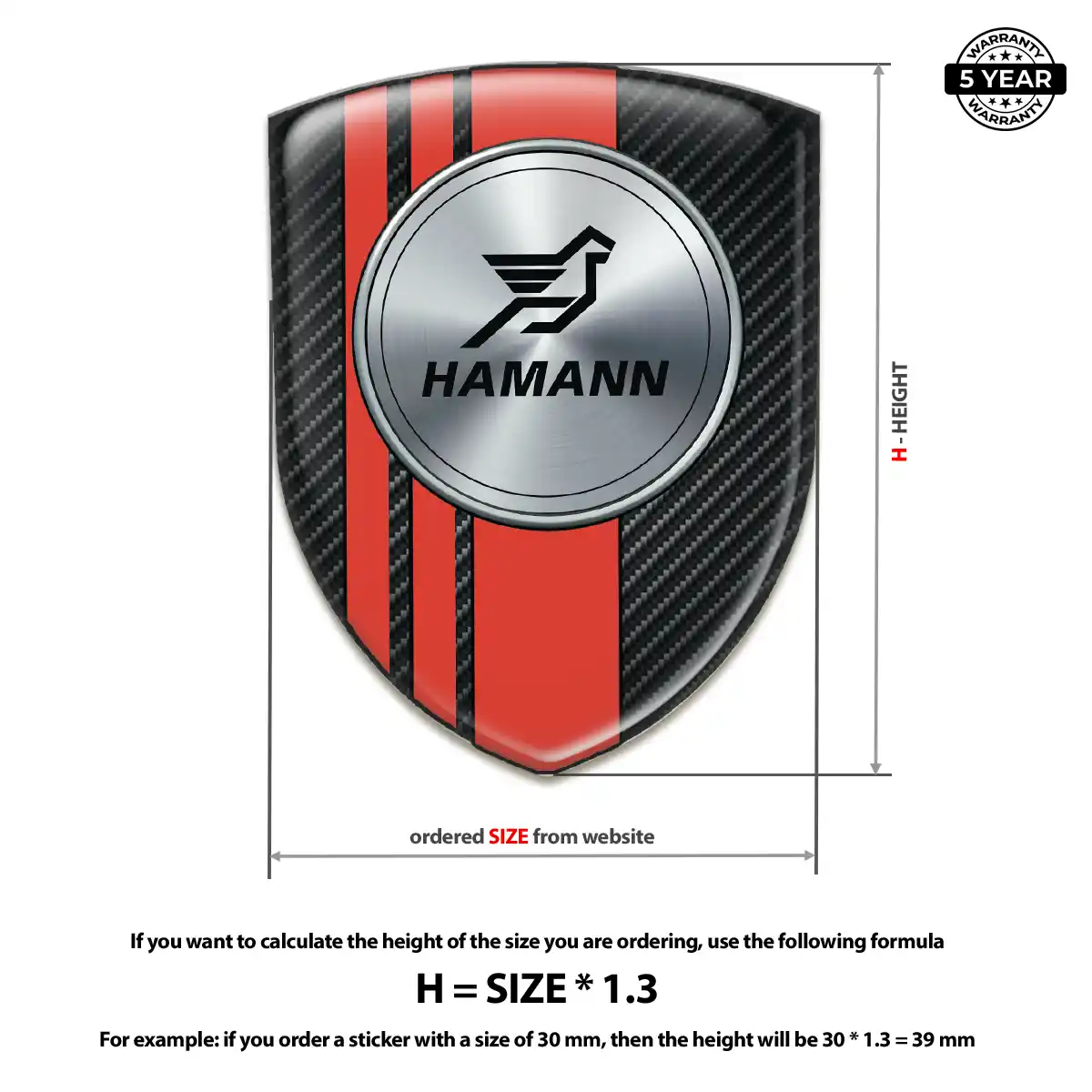Hamman Logo Sticker Exterior Luxe