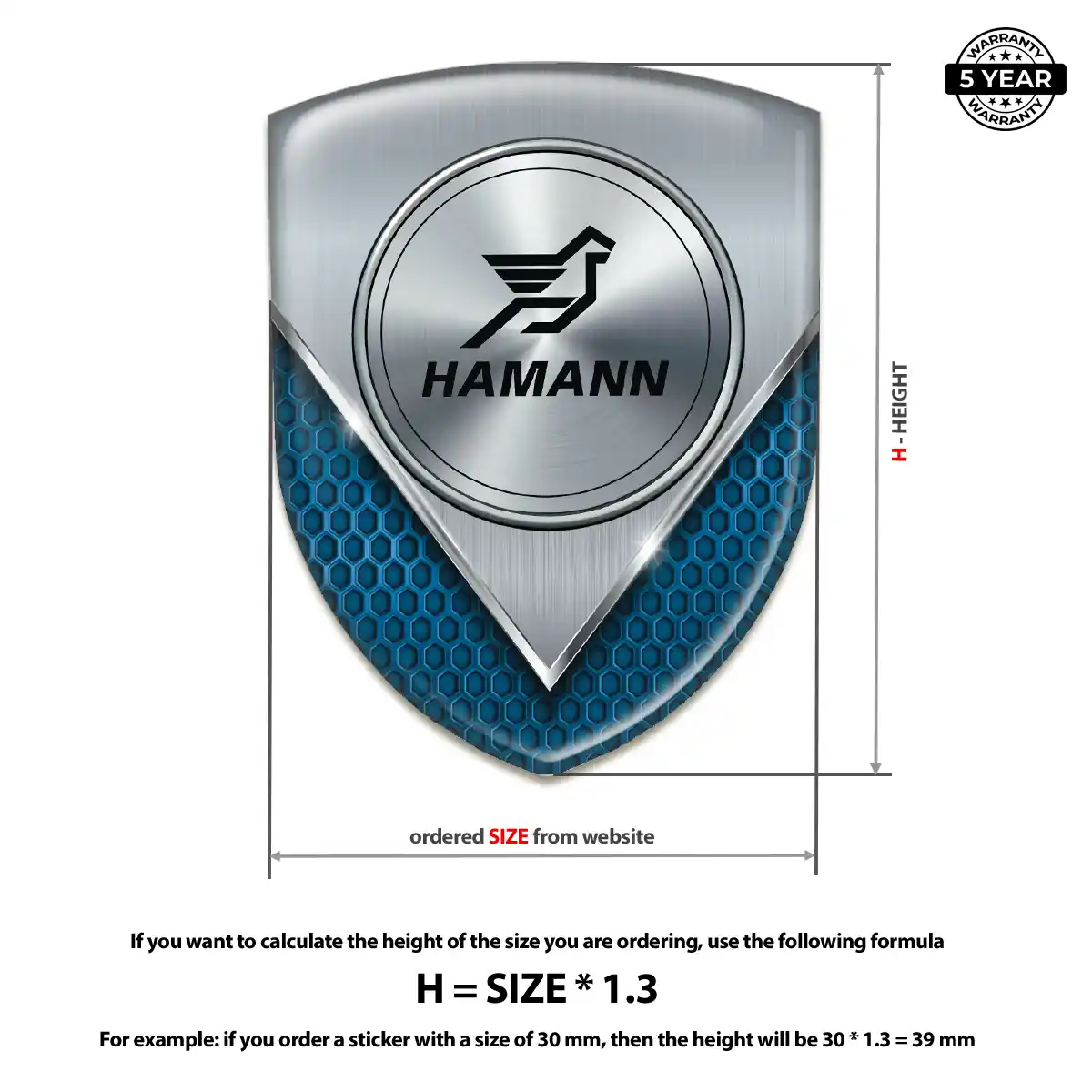 Hamman Logo Sticker Interior Elegance