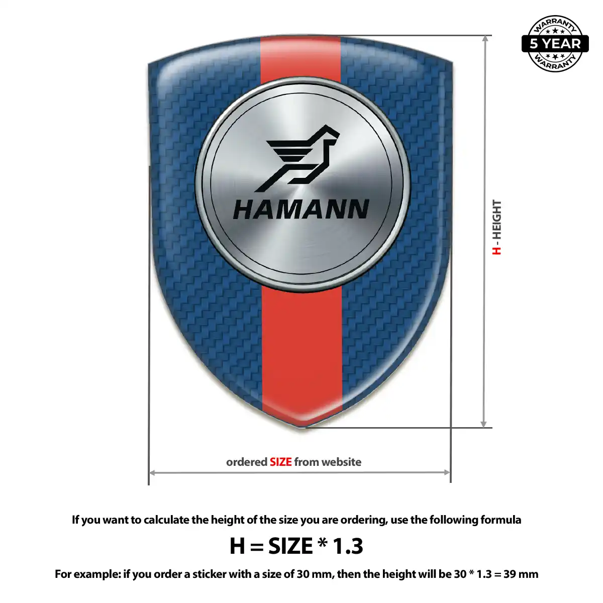 Hamman Logo Sticker Interior Luxe