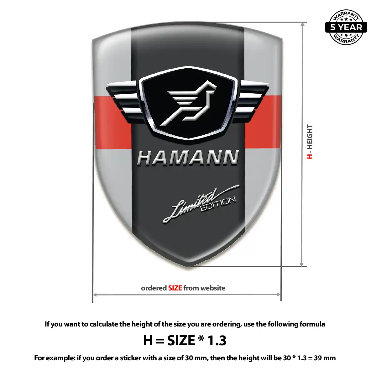 Hamman Logo Sticker Performance Style