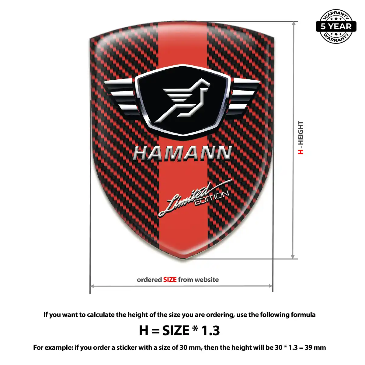 Hamman Logo Sticker Premium Dome