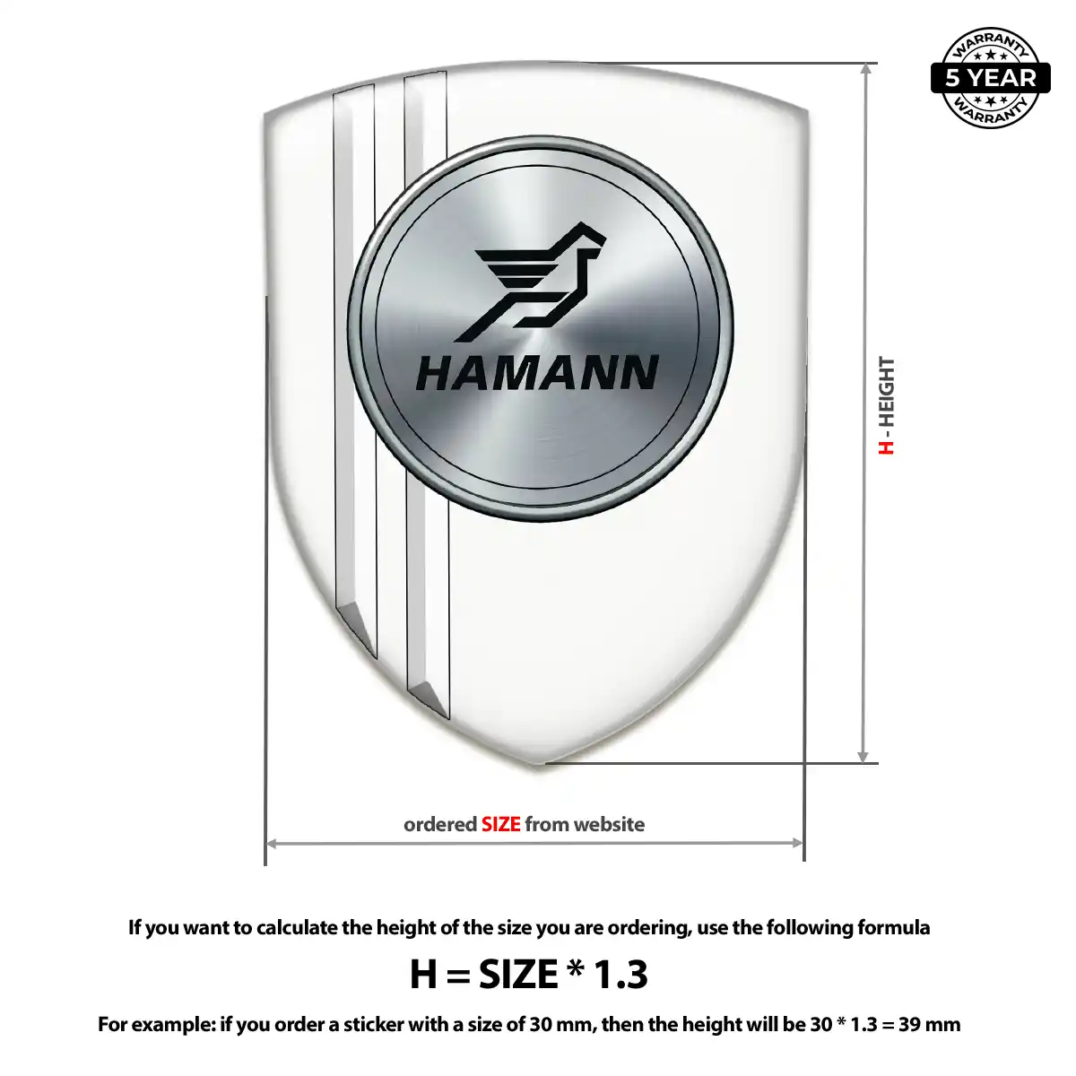 Hamman Logo Sticker Resin Luxe