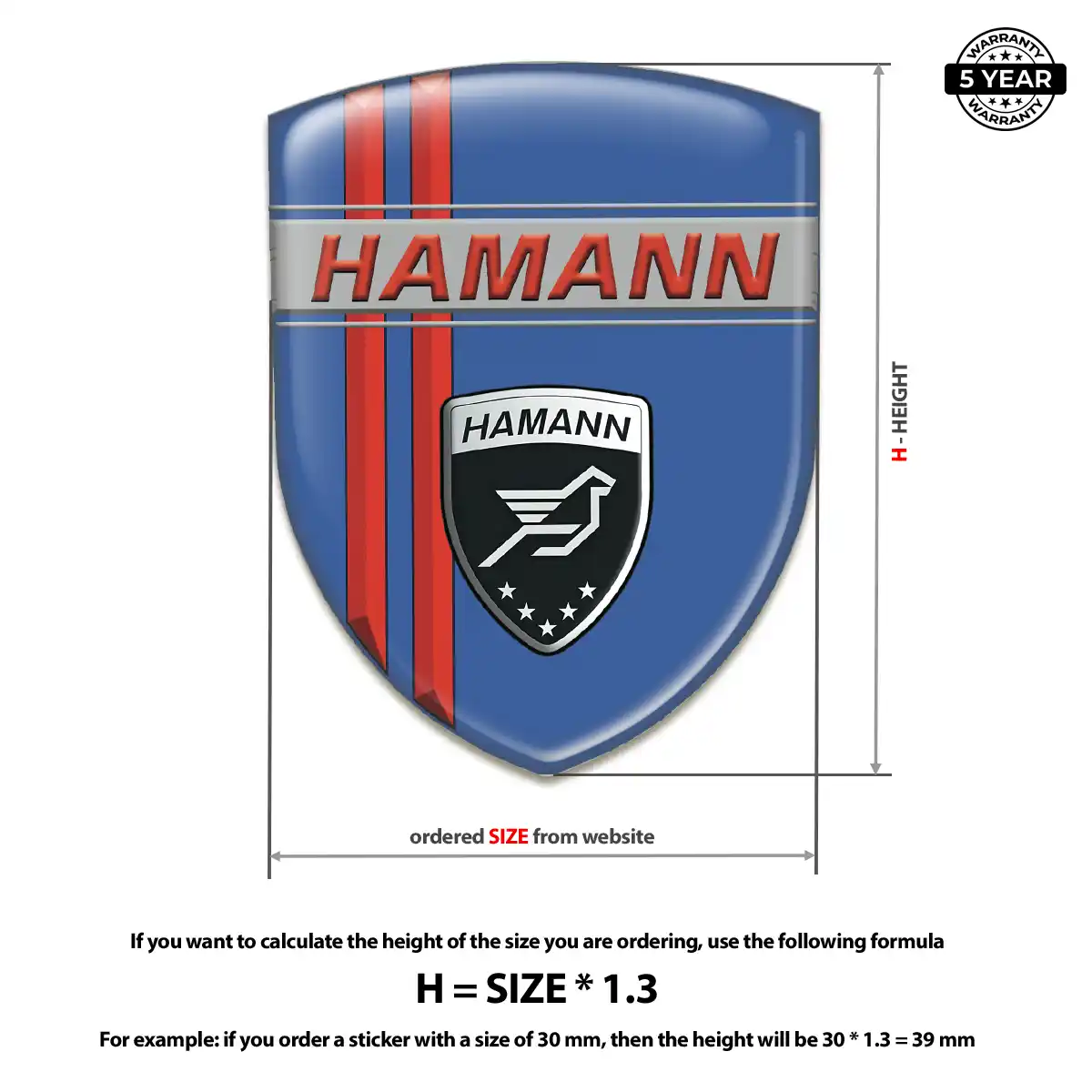 Hamman Logo Sticker Sleek Style