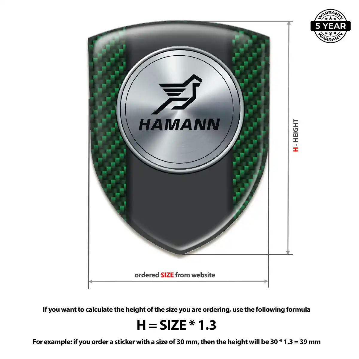 Hamman Polyurethane Domed Sticker Elite Edition