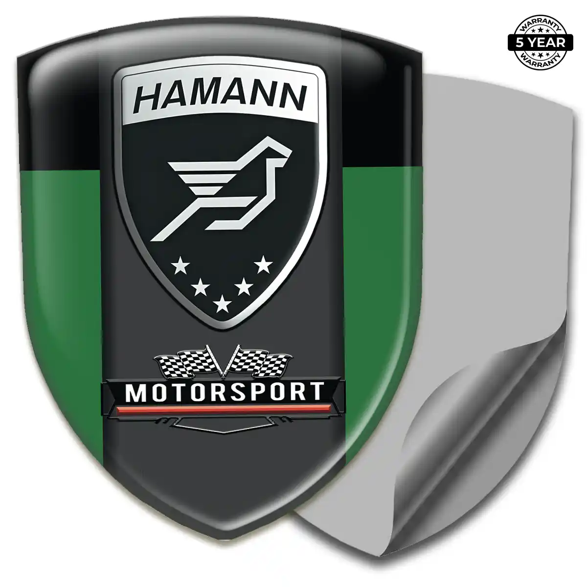 Hamman Polyurethane Domed Sticker Elite Finish