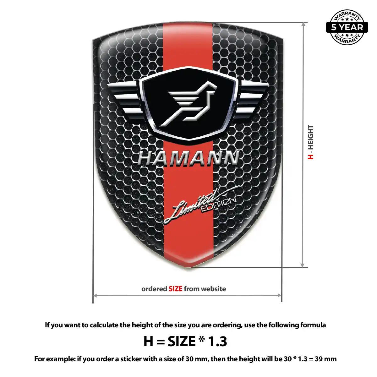 Hamman Polyurethane Domed Sticker Exclusive Series