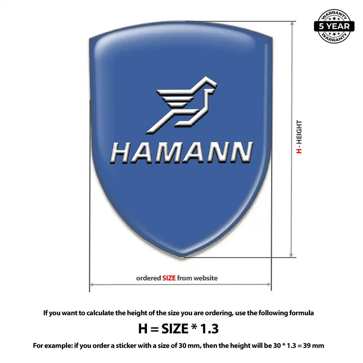 Hamman Polyurethane Domed Sticker Noble Edition