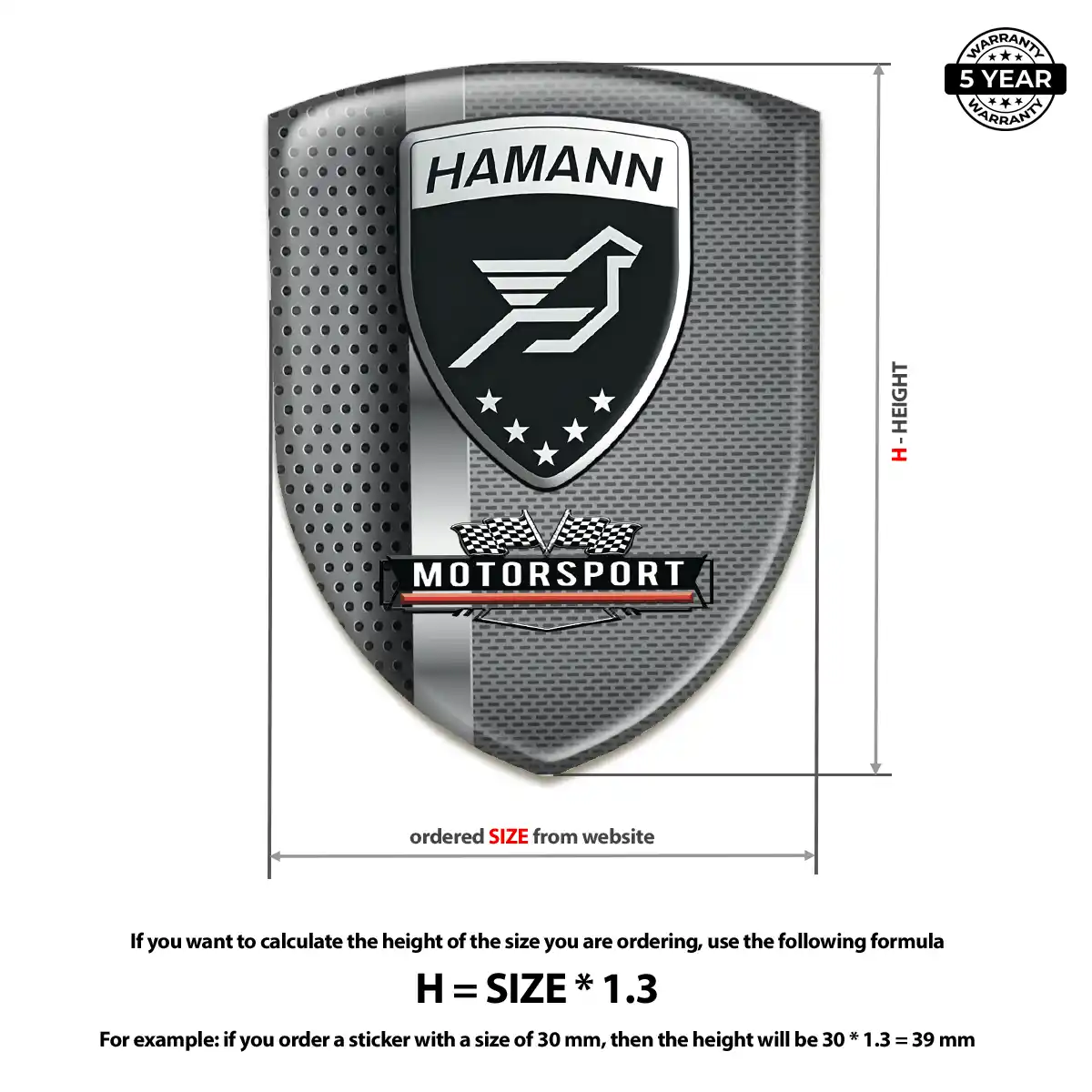 Hamman Polyurethane Domed Sticker Prime Quality