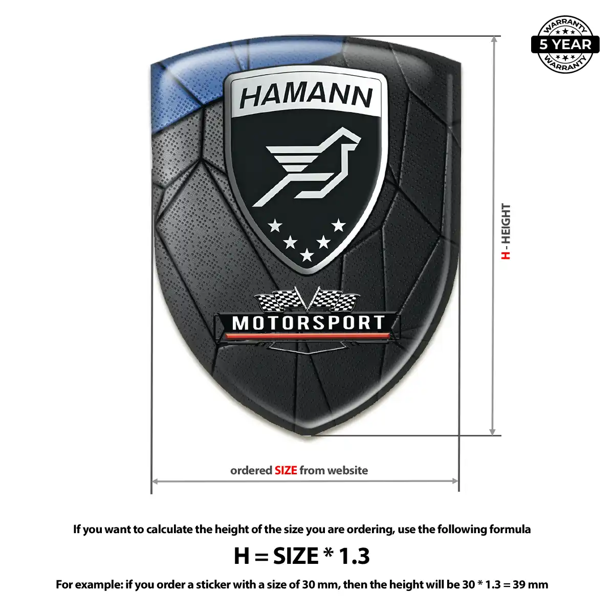 Hamman Polyurethane Domed Sticker Resin Elite