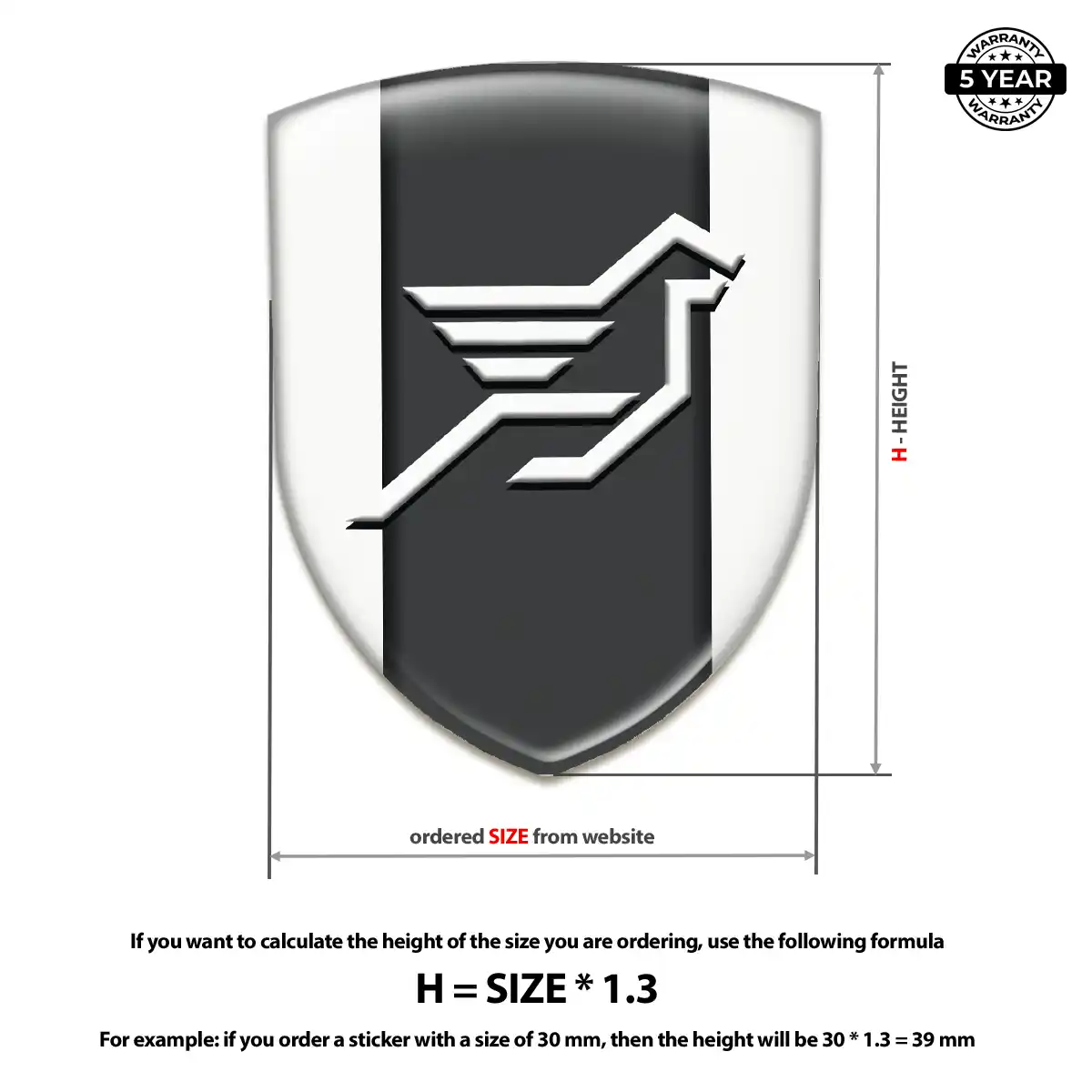 Hamman Polyurethane Domed Sticker Resin Luxe