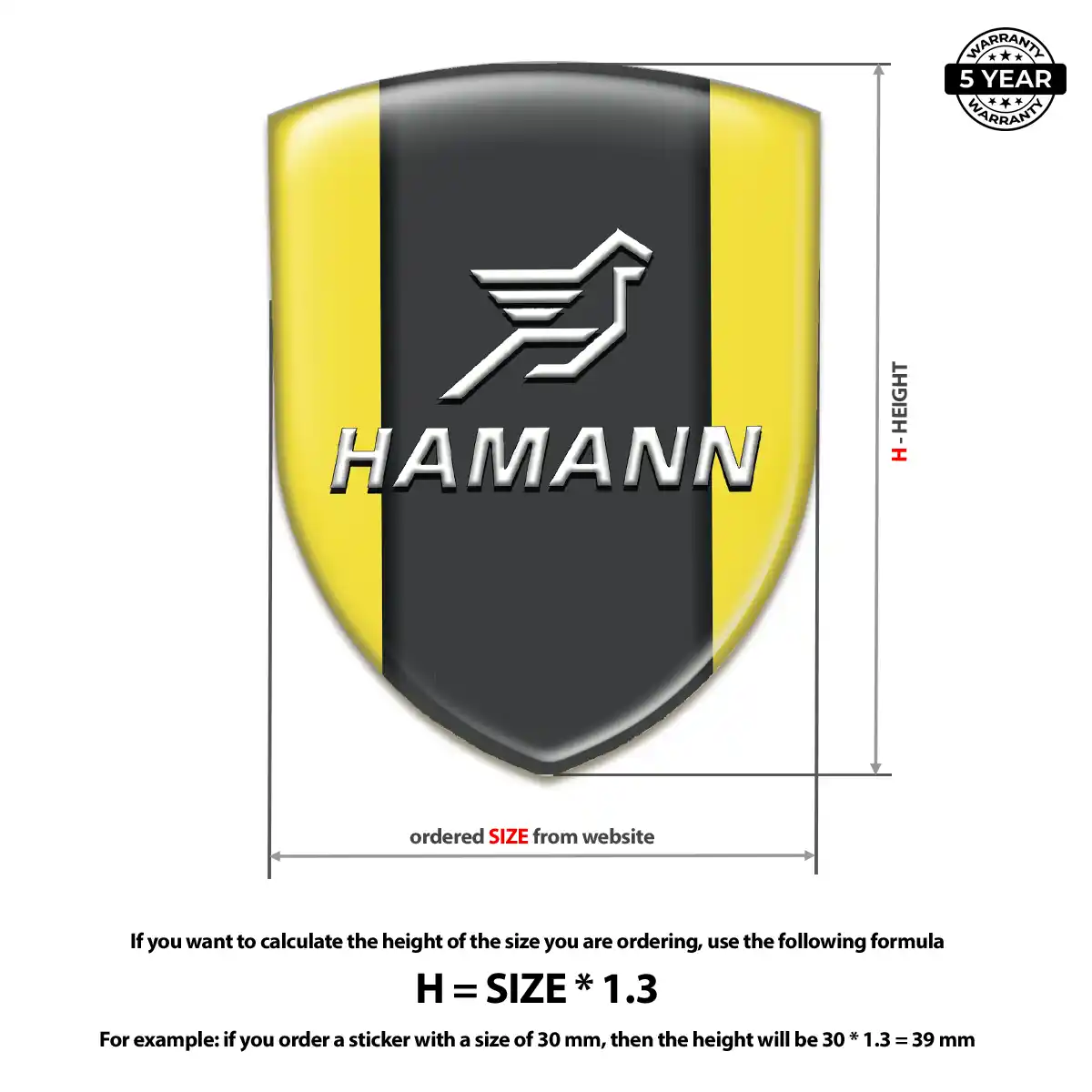 Hamman Polyurethane Domed Sticker Signature Grade