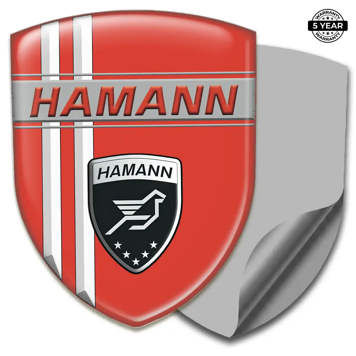 Hamman Polyurethane Domed Sticker Sleek Style