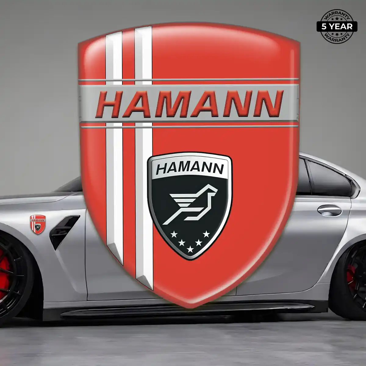 Hamman Polyurethane Domed Sticker Sleek Style