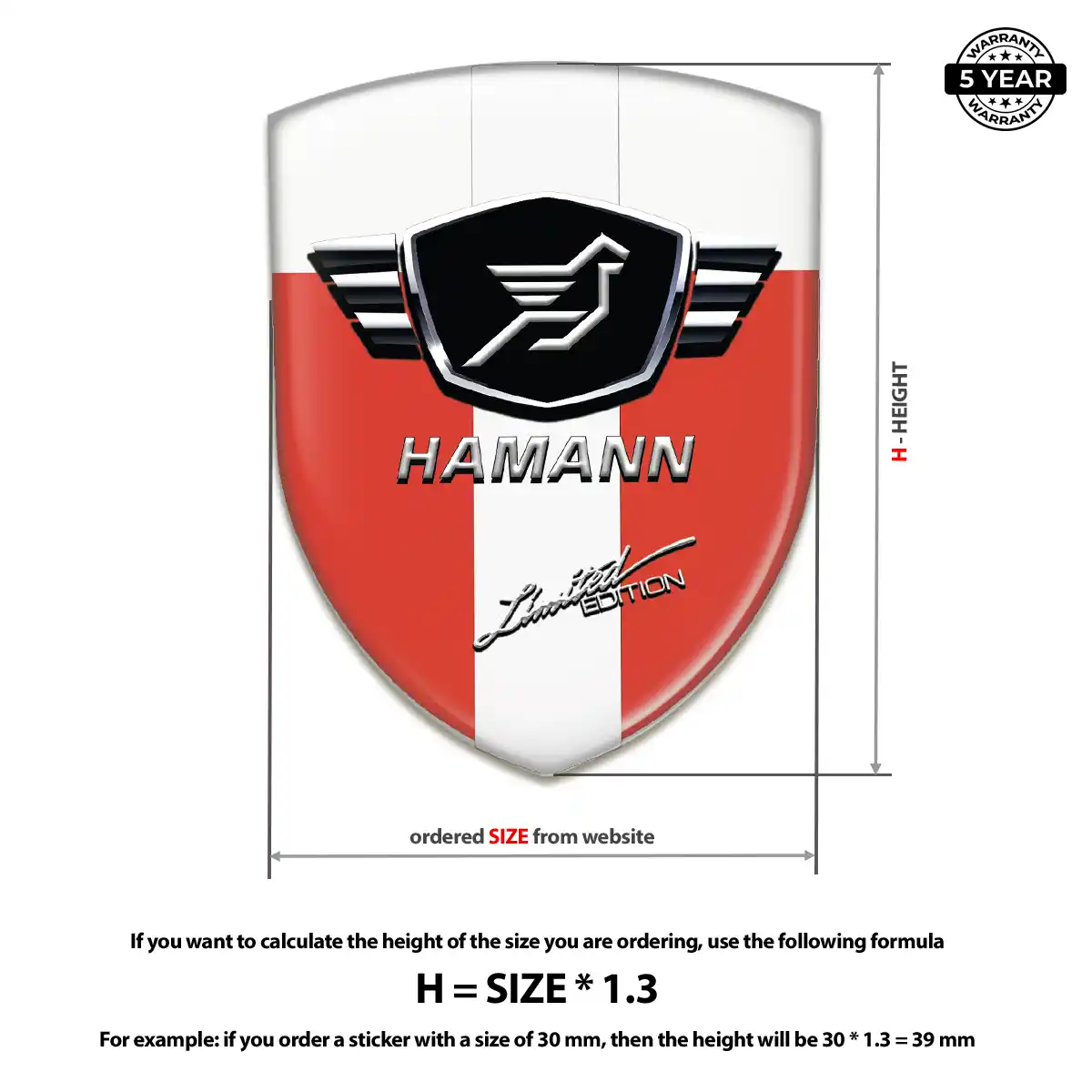 Hamman Resin Badge Sticker Auto Tuning