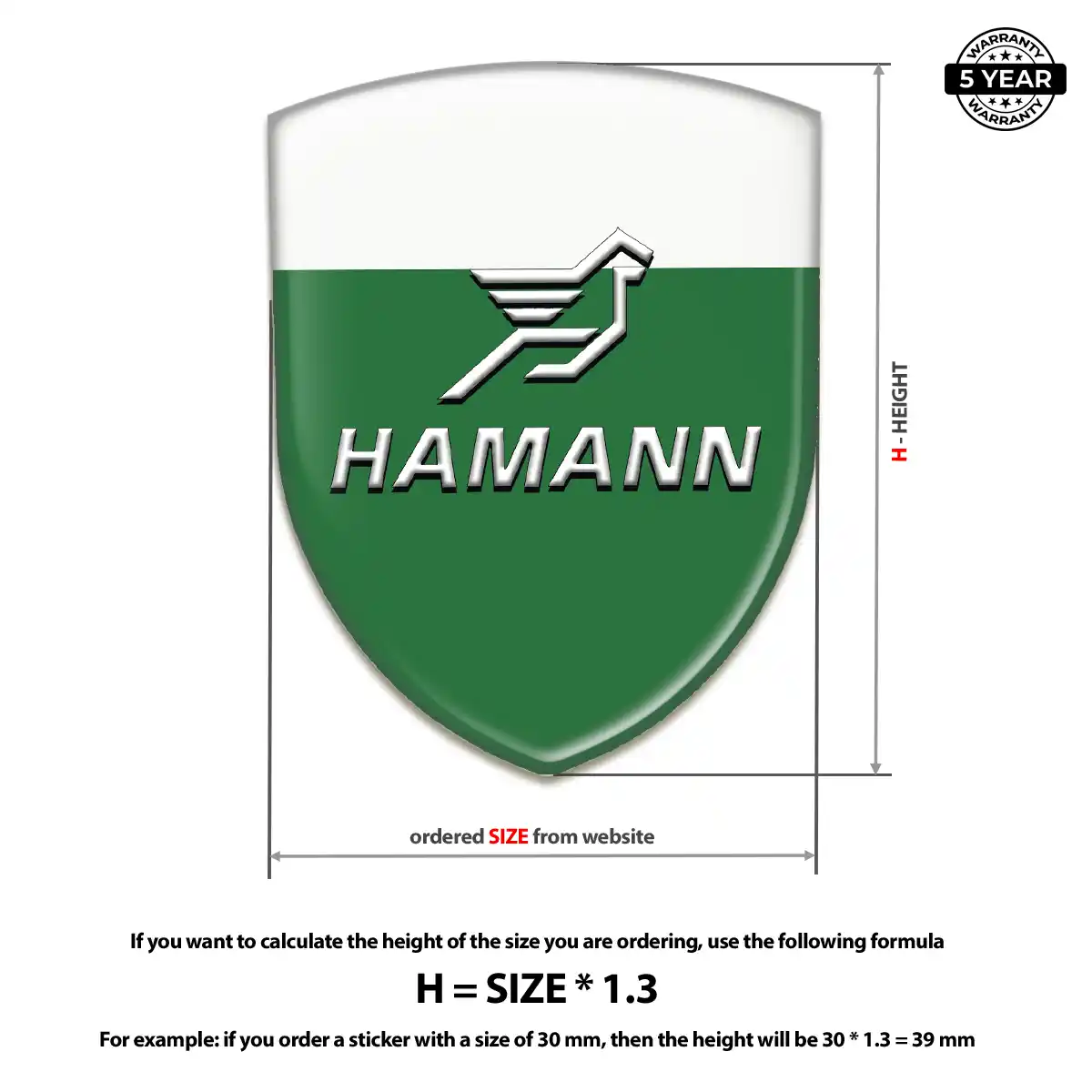 Hamman Resin Badge Sticker Cabin Style