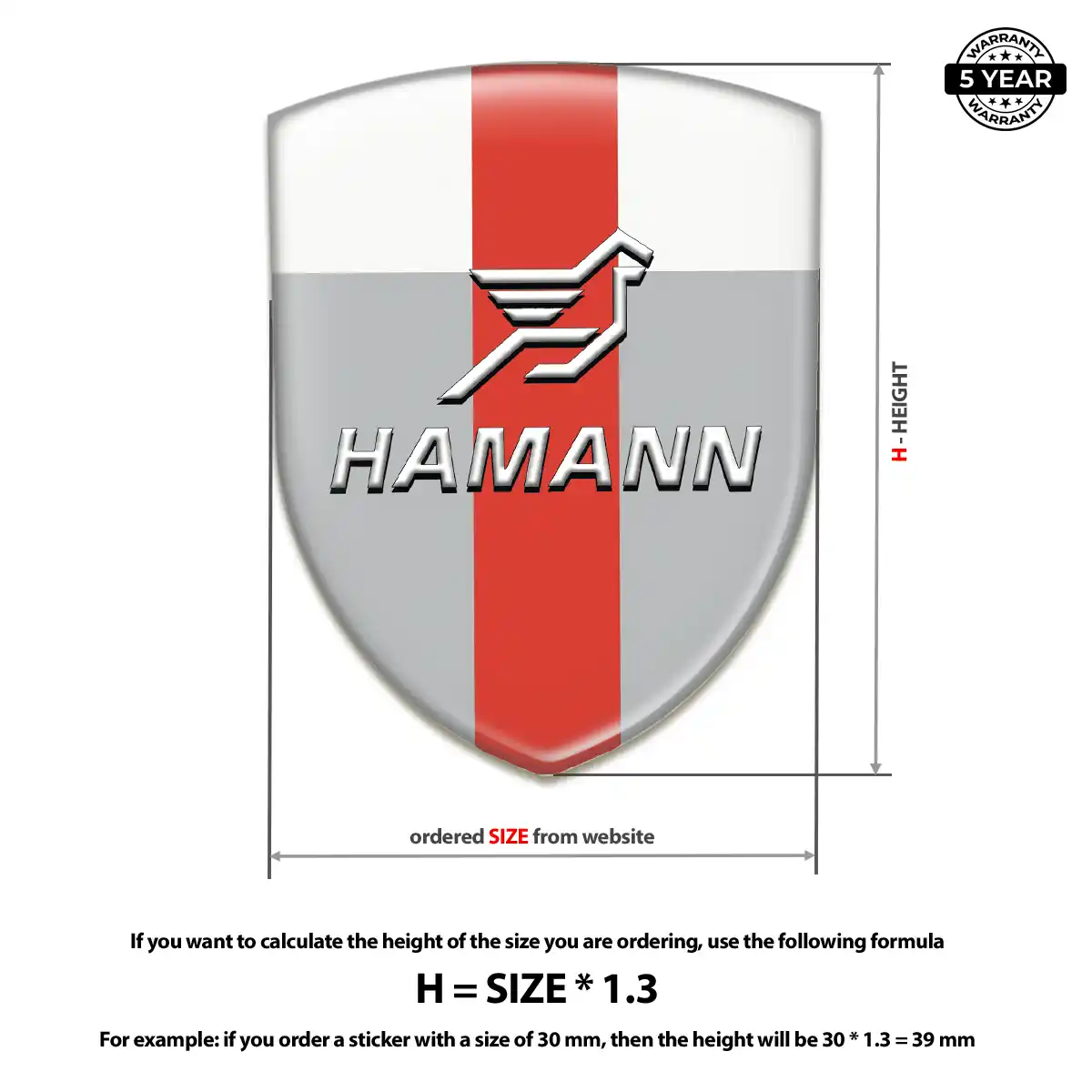 Hamman Resin Badge Sticker Opulent Line