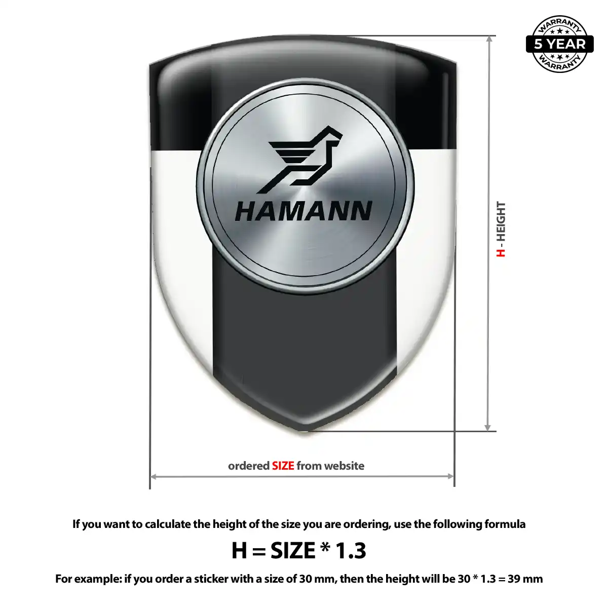 Hamman Resin Badge Sticker Prestige Line
