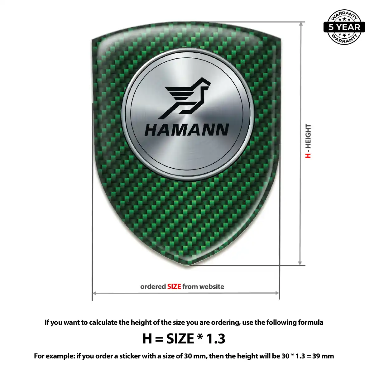 Hamman Resin Badge Sticker Prime Quality