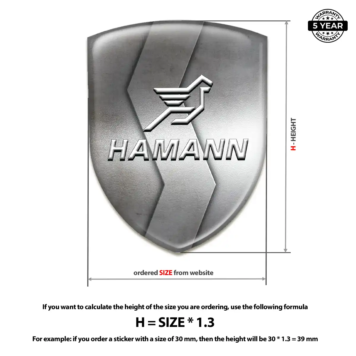 Hamman Resin Badge Sticker Resin Elite