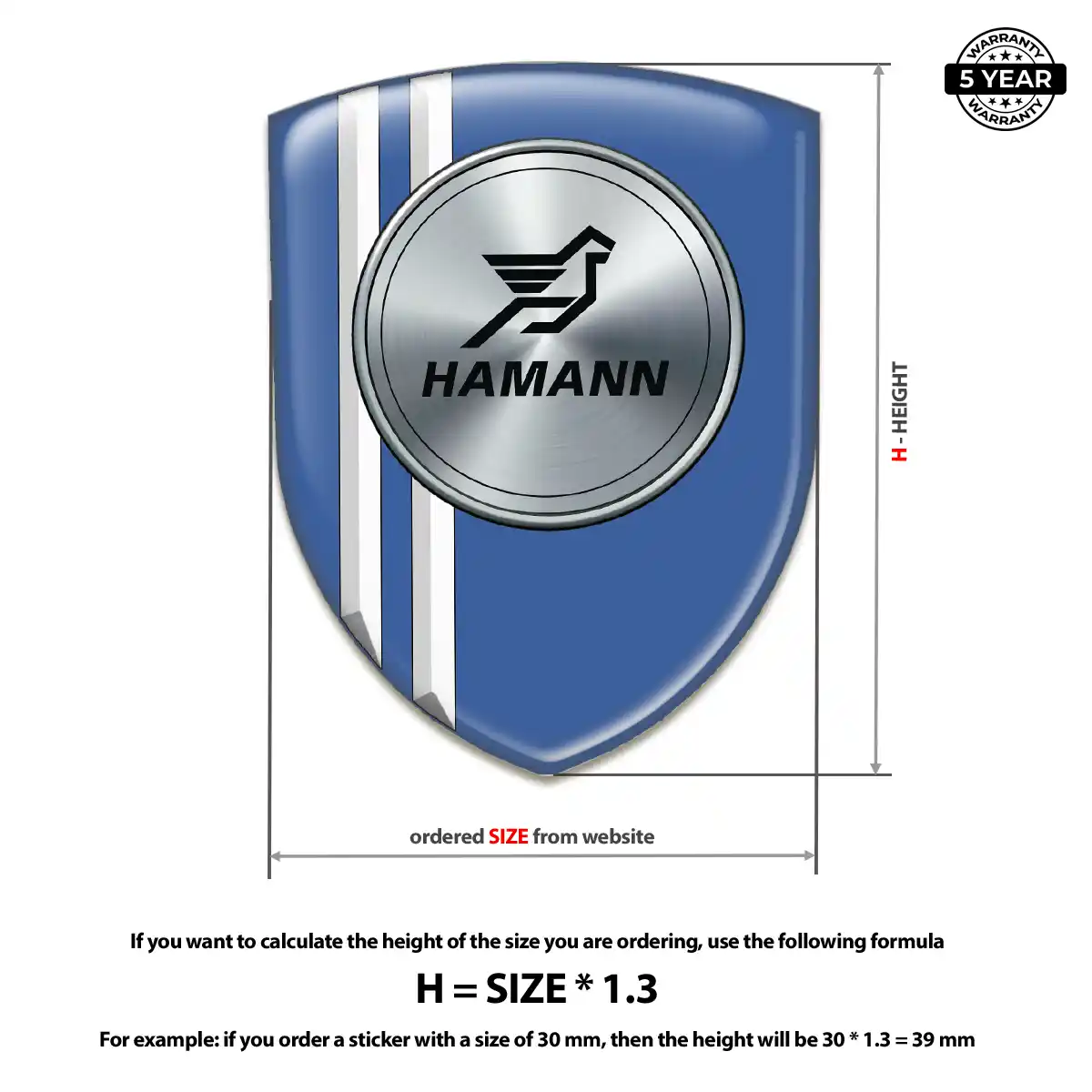 Hamman Resin Badge Sticker Resin Luxe