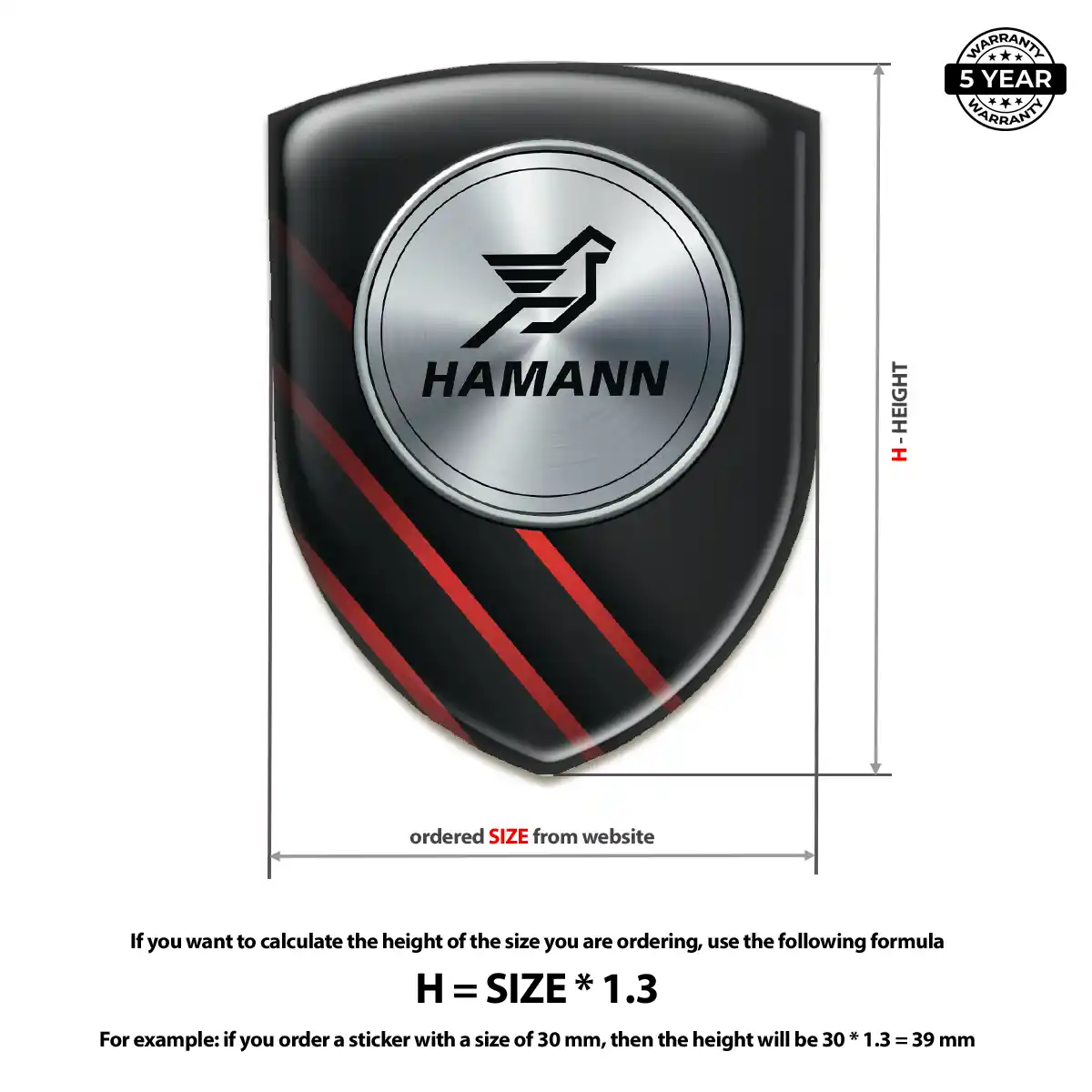 Hamman Resin Badge Sticker Street Tuning