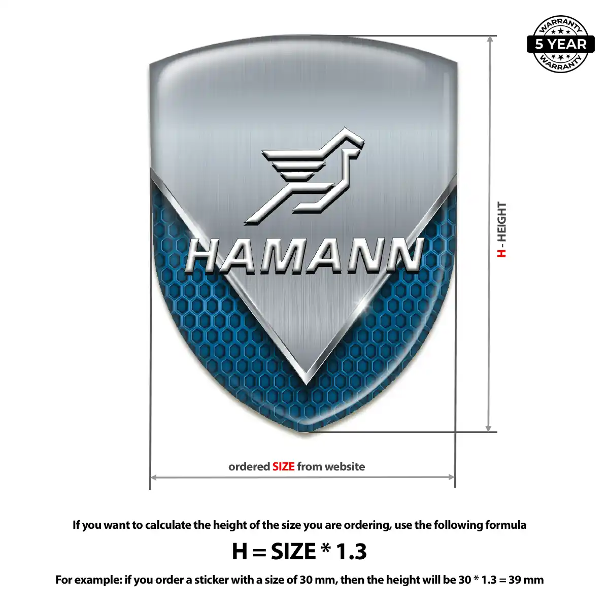 Hamman Resin Badge Sticker Superior Craft