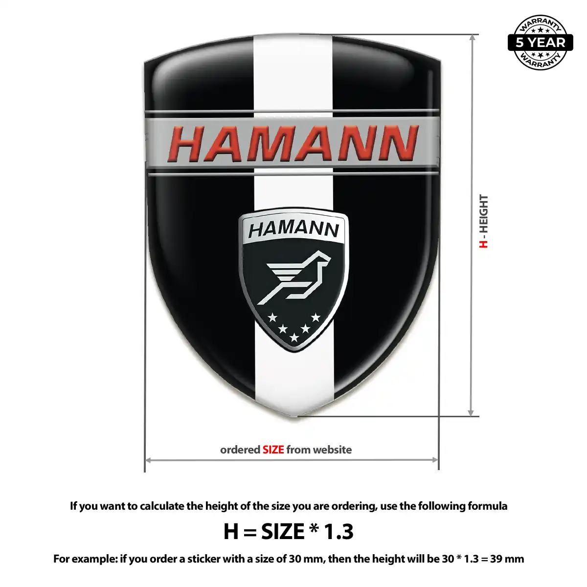 Hamman Resin Domed Sticker Elite Edition