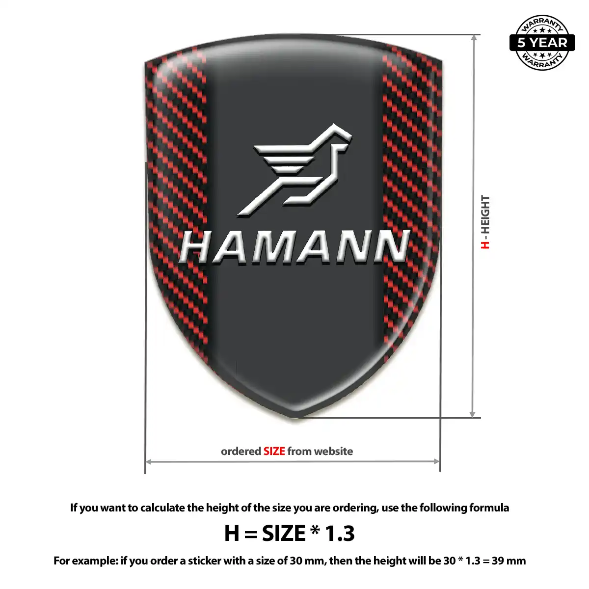 Hamman Resin Domed Sticker Noble Edition