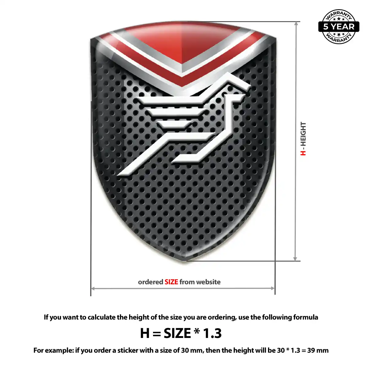 Hamman Resin Domed Sticker Performance Style