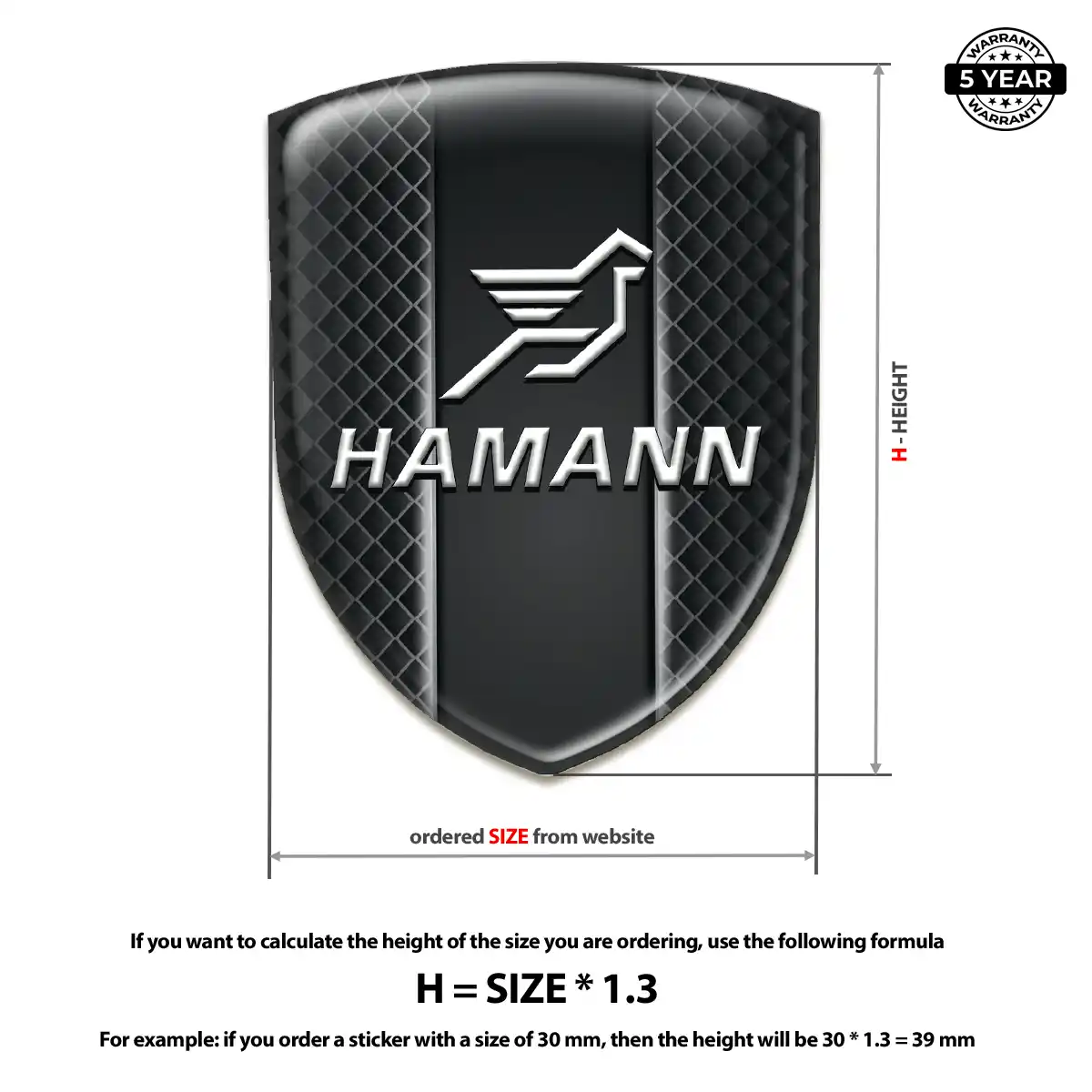Hamman Resin Domed Sticker Prime Quality