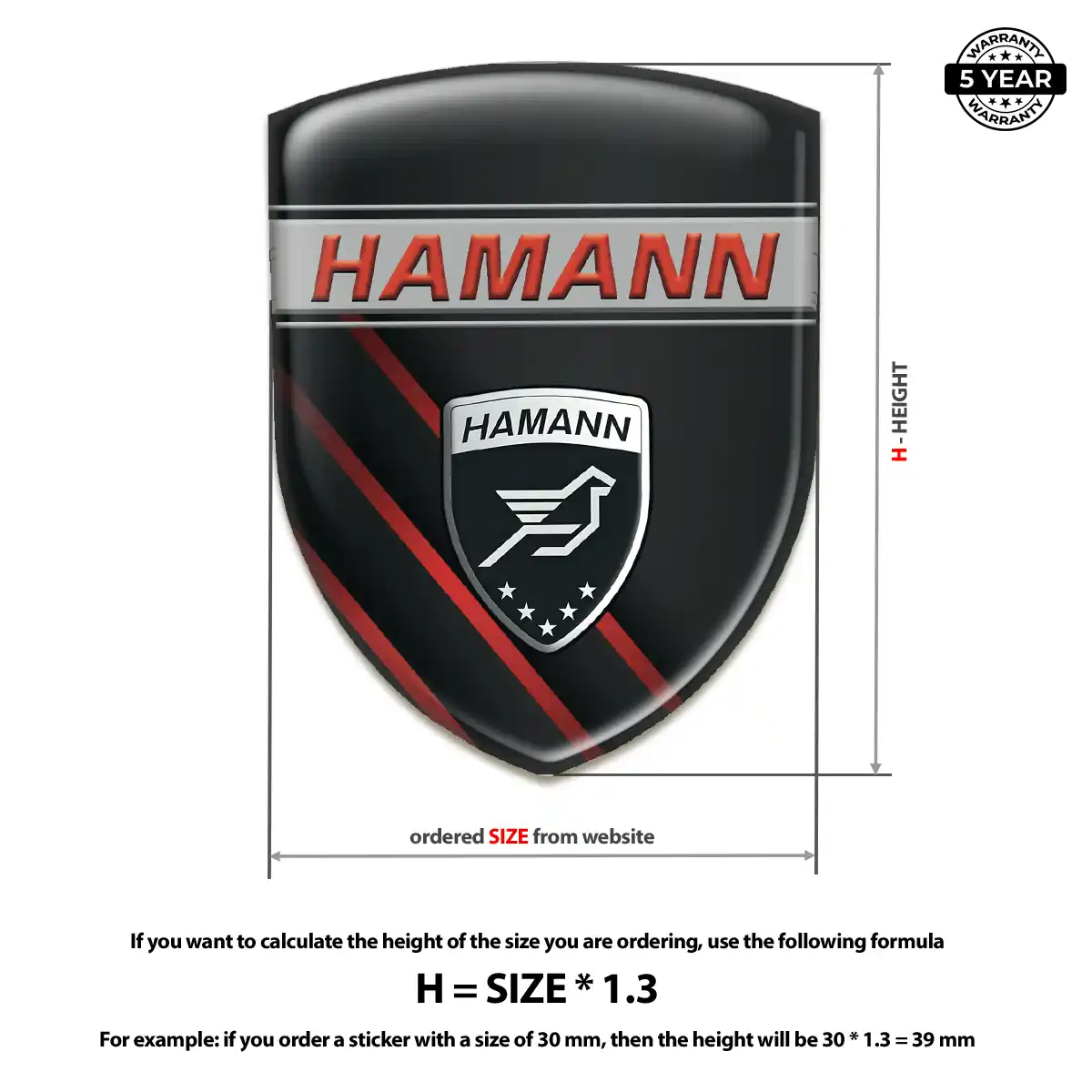 Hamman Resin Domed Sticker Resin Elite